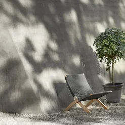 MG501 Outdoor Cuba Chair, Ubehandlet teak/Charcoal 1402