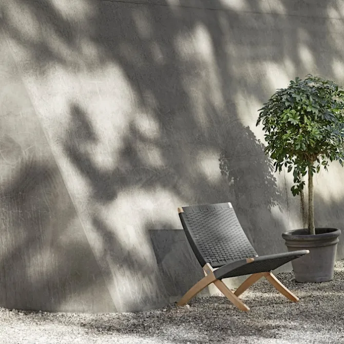 MG501 Outdoor Cuba Chair, Ubehandlet teak/Charcoal 1402