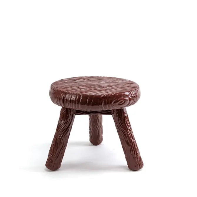 Milk Fibreglass Stool