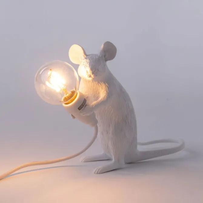Mouse Lamp Sitting - White