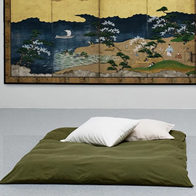 Nude Duvet Cover Jersey - Washed Army Green