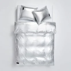 Nude Metallic Duvet Cover Jersey Silver