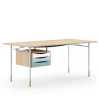 Nyhavn skrivbord 170 cm Cold med lådor Light blue