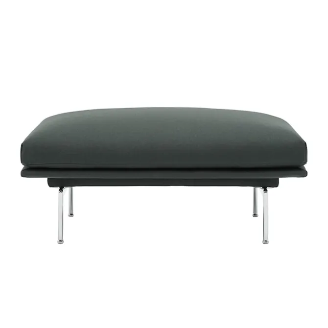 Outline Pouf / Polished Aluminium Base