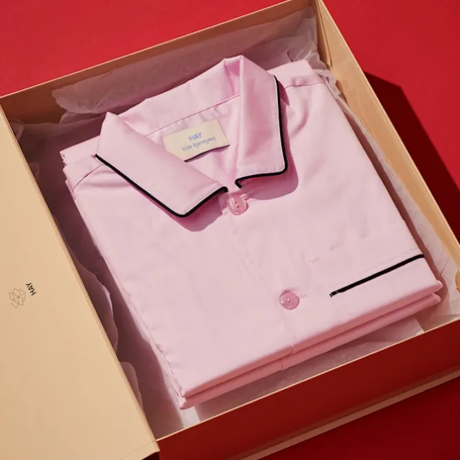 Outline pyjamasskjorte Soft Pink