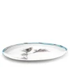 Oval Plate °2 L Camelia Aubergine