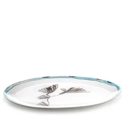 Oval Plate °2 L Camelia Aubergine