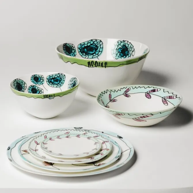 Oval Plate °2 L Camelia Aubergine