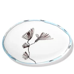 Oval Plate °2 L Camelia Aubergine