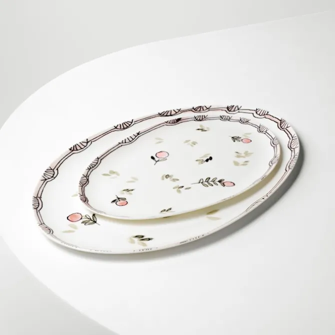 Oval Plate °2 L Mirtillo Nude