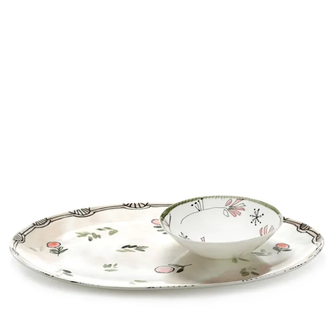 Oval Plate °2 L Mirtillo Nude