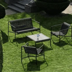Palissade cord loungegruppe med loungesofa & lavt tredgårdsbord