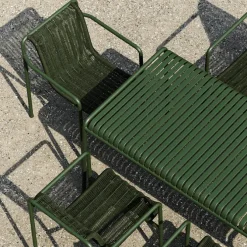 Palissade cord spisegruppe med bord & 2 karmstoler