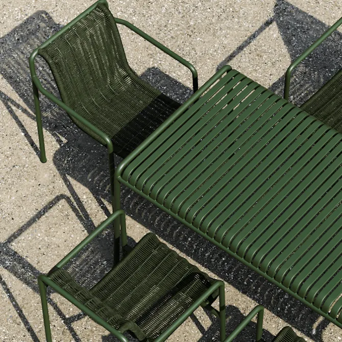 Palissade cord spisegruppe med bord & 2 karmstoler