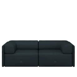 Palo Block 2-seater Sofa Low Back with Armrests