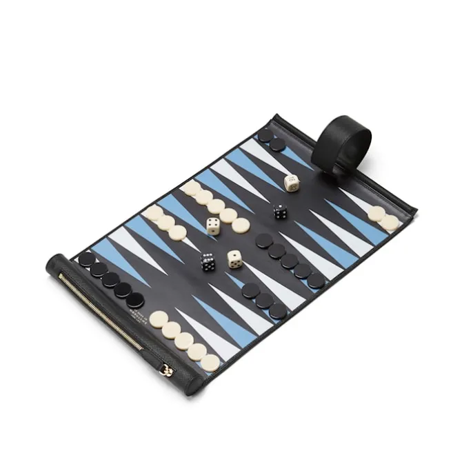 Panama Travel Backgammon Roll - Black
