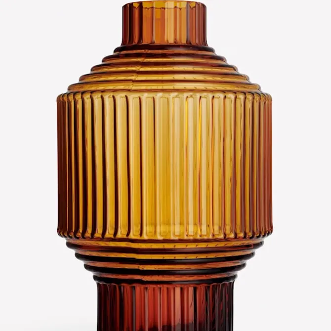 Paviljong Vase 134 mm - Mørk Amber