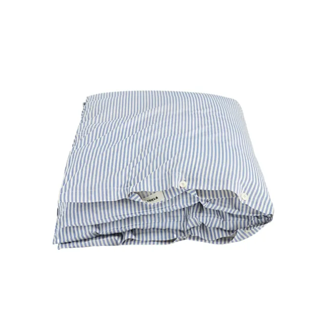 Percale stripes double duvet cover 220x220cm