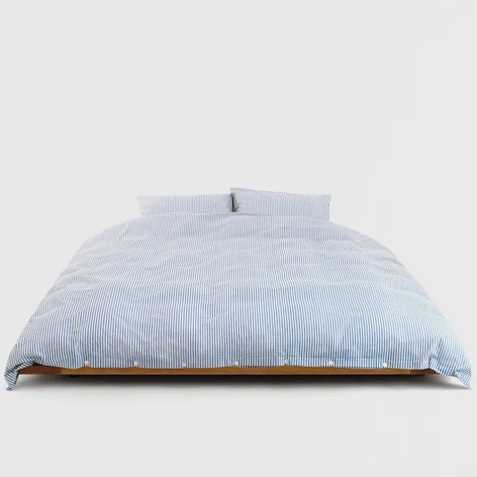 Percale stripes double duvet cover 220x220cm