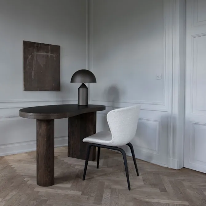 Pipe Chair Wood Black Legs