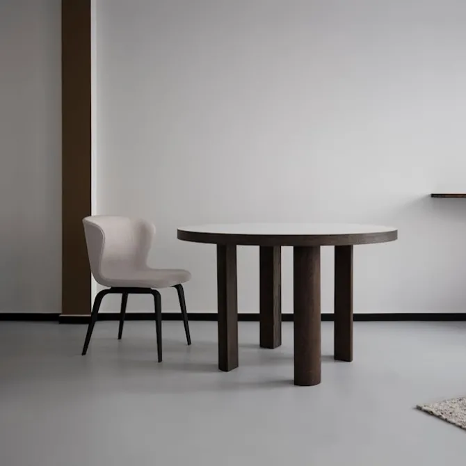 Pipe Chair Wood Smoked Legs