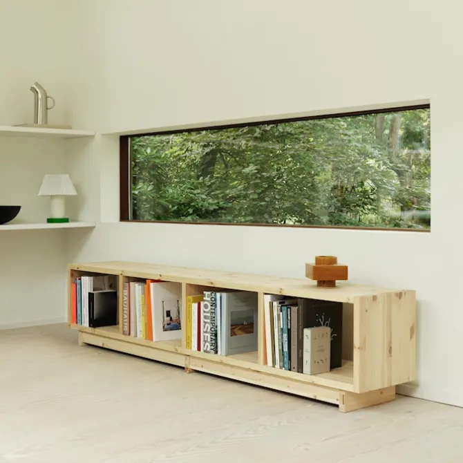 Plank Bookcase Low