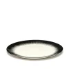Plate Dé hvit/svart L HVER 4
