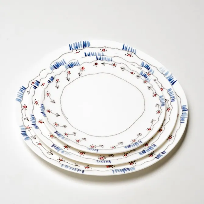 Plate L Anemone Milk - Set of 2