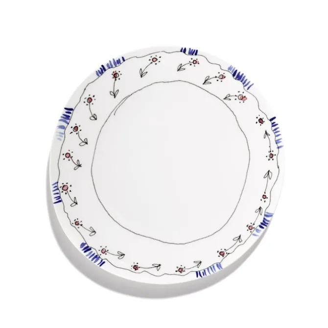 Plate L Anemone Milk - Set of 2