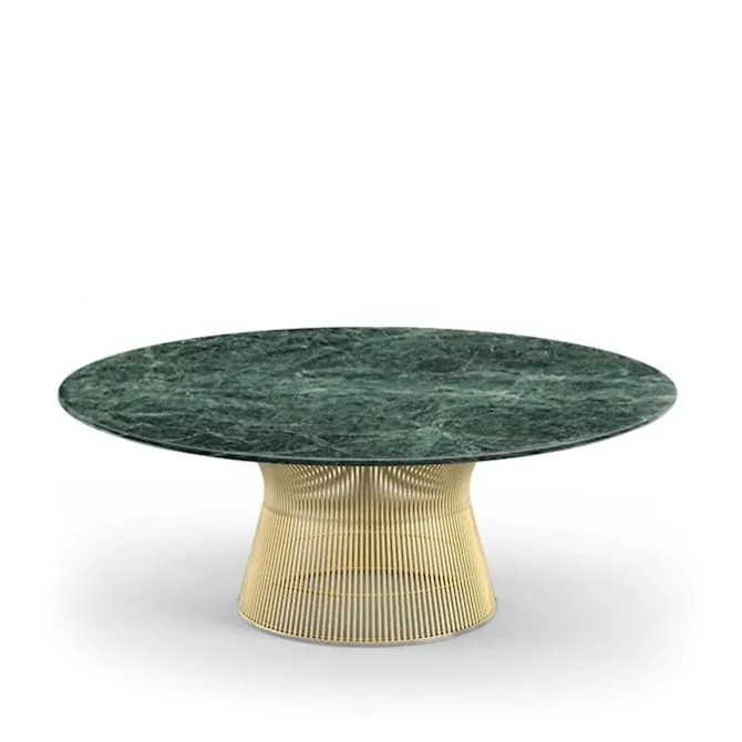 Platner salongbord Ø 92 cm 18K gull