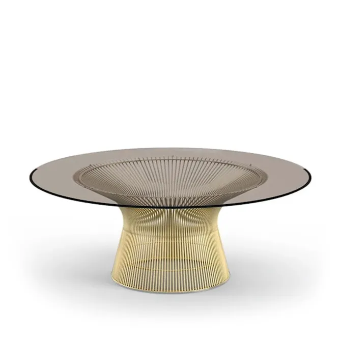 Platner salongbord Ø 107 cm 18K gull