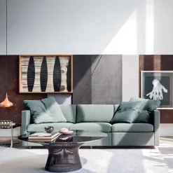Platner salongbord Ø 107 cm Polert nikkel