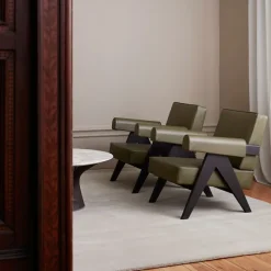Platner salongbord Ø 92 cm Polert nikkel