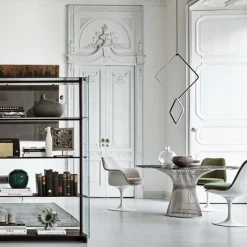 Platner spisebord polert nikkel
