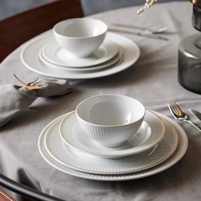 Plissé Deep Plate Ovenproof Porcelain