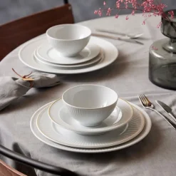 Plissé Flat Plate Ovenproof Porcelain
