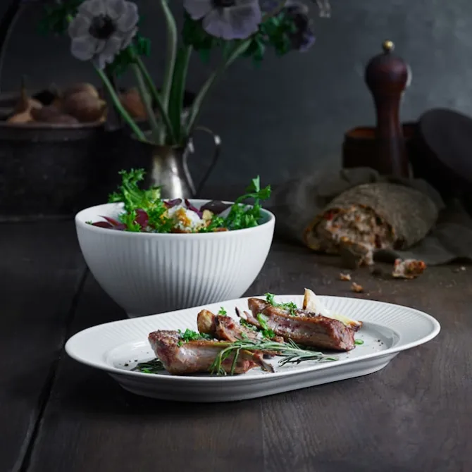 Plissé Oval Serving Dish