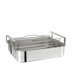 3-Ply Roaster, Stainless Steel Grid & Thermometer