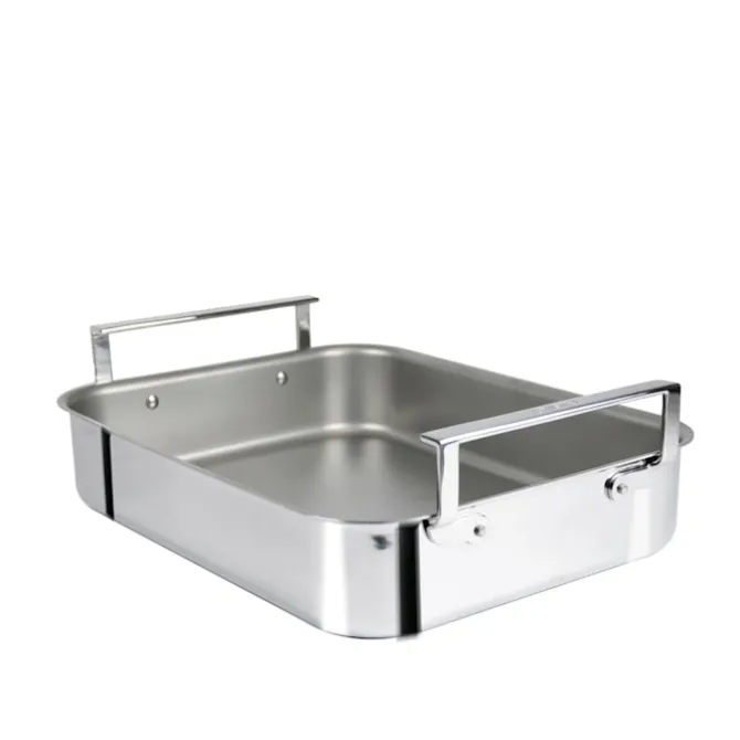 3-Ply Roaster, Stainless Steel Grid & Thermometer
