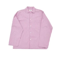 Poplin Pyjamas Shirt Purple Pink Stripes