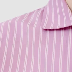 Poplin Pyjamas Shirt Purple Pink Stripes