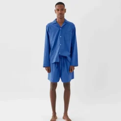 Poplin Pyjamas Shorts Royal Blue