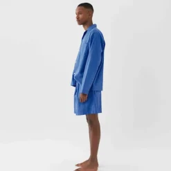 Poplin Pyjamas Shorts Royal Blue