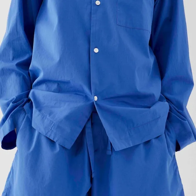 Poplin Sleepwear Shirt Royal Blue