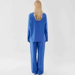 Poplin Sleepwear Shirt Royal Blue