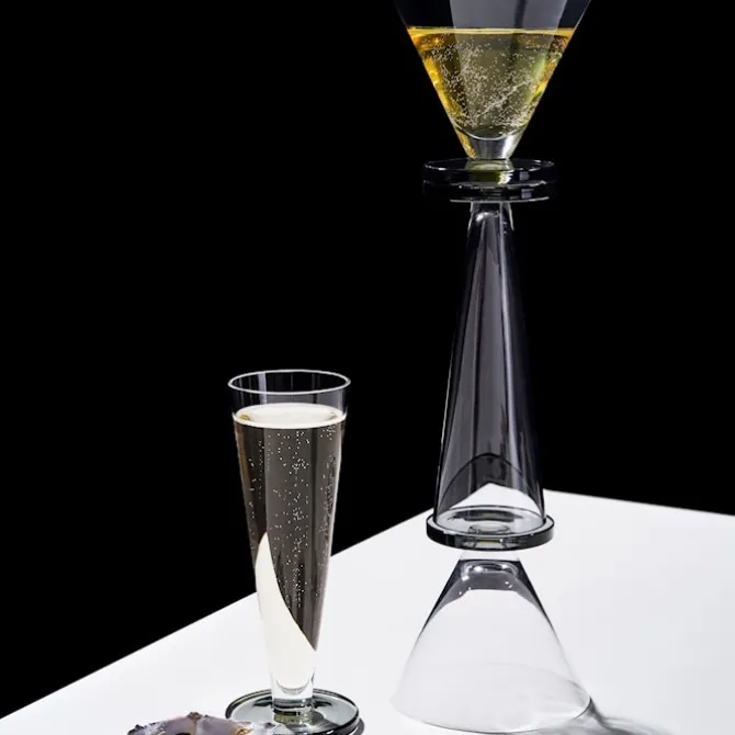 Puck Flute Glass - Set of 2