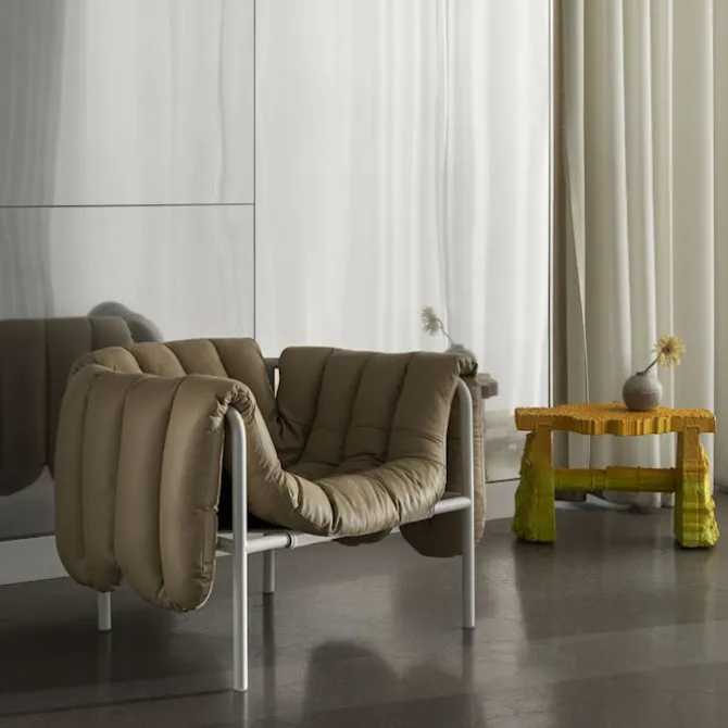 Puffy Lounge Chair + Ottoman