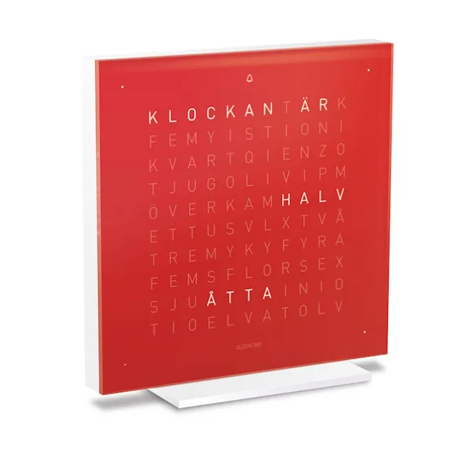 Qlocktwo Touch Pure Acrylic - Cherry Cake