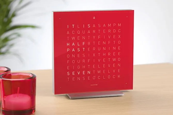 Qlocktwo Touch Pure Acrylic - Cherry Cake