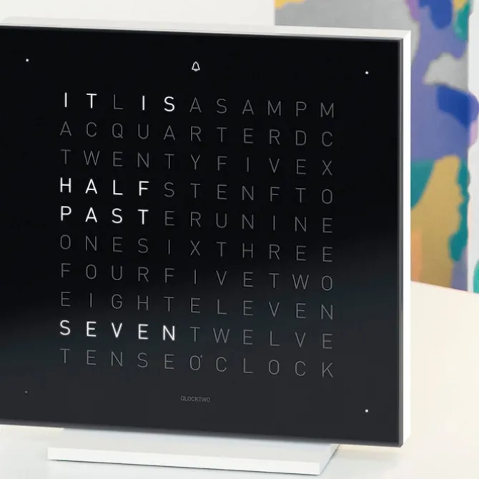 Qlocktwo Touch Pure Acrylic - Black Ice Tea
